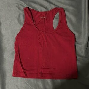 Red halter tank top. Never worn and brand new condition
